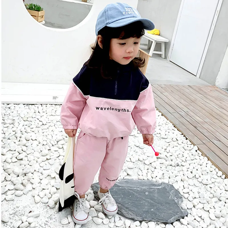 DFXD 2019 Spring Children Clothing Sets Toddler Outfits Casual Two Piece Sport Suits Full Sleeve Hooded Coat+Pant Kids 2-6Y | Детская