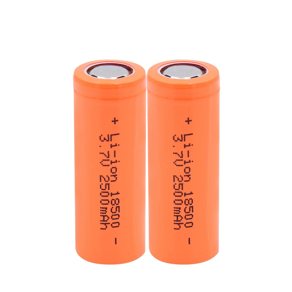 2 PCS Перезаряжаемая 18500 литиевая батарея 3,7 V 2500 mAh Высокая емкость литиевых батарей использовать электронный игрушеttefor игрушечный факел - Цвет: 2 PCS