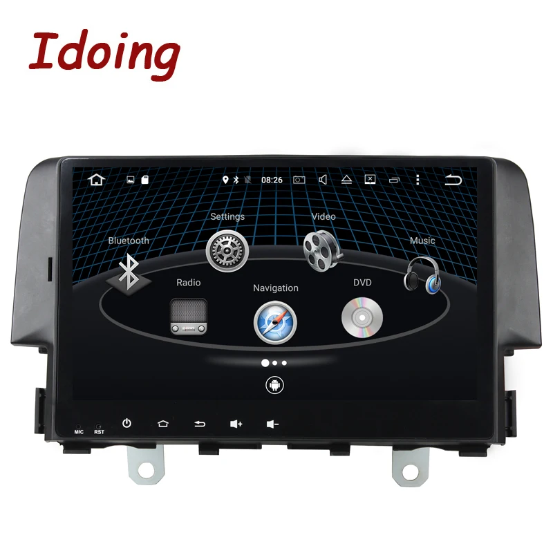 Idoing 10.1 &quotDVD мультимедиа плеер авторадио 1Din Android6.0 для Honda Civic 2016 руль 8 core 2 г + 32 Wi-Fi