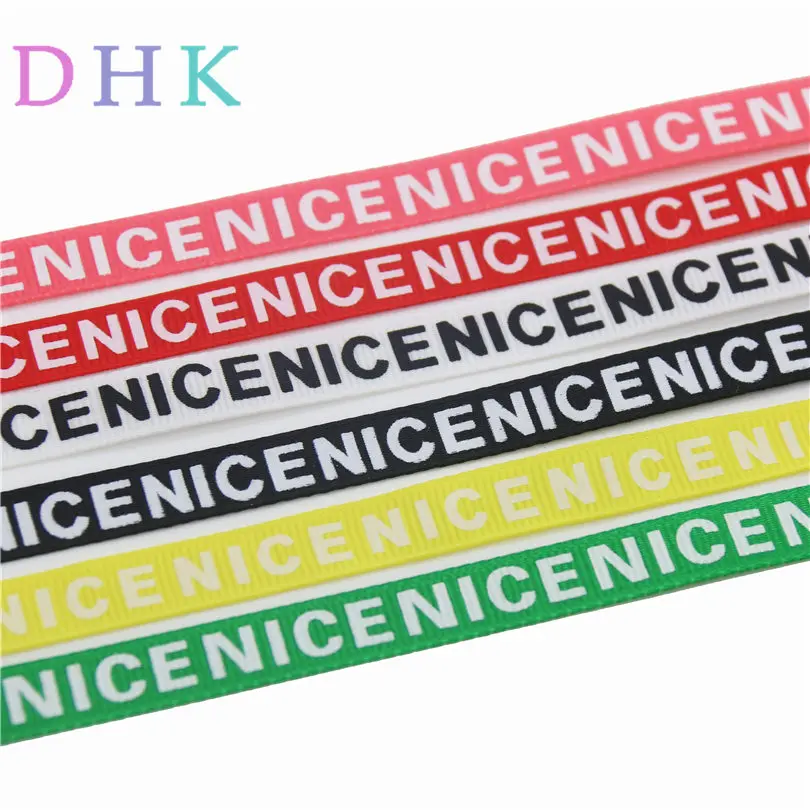 DHK 3/8 'Ƌ ярдов письмо красивым принтом корсажная лента для одежды аксессуар