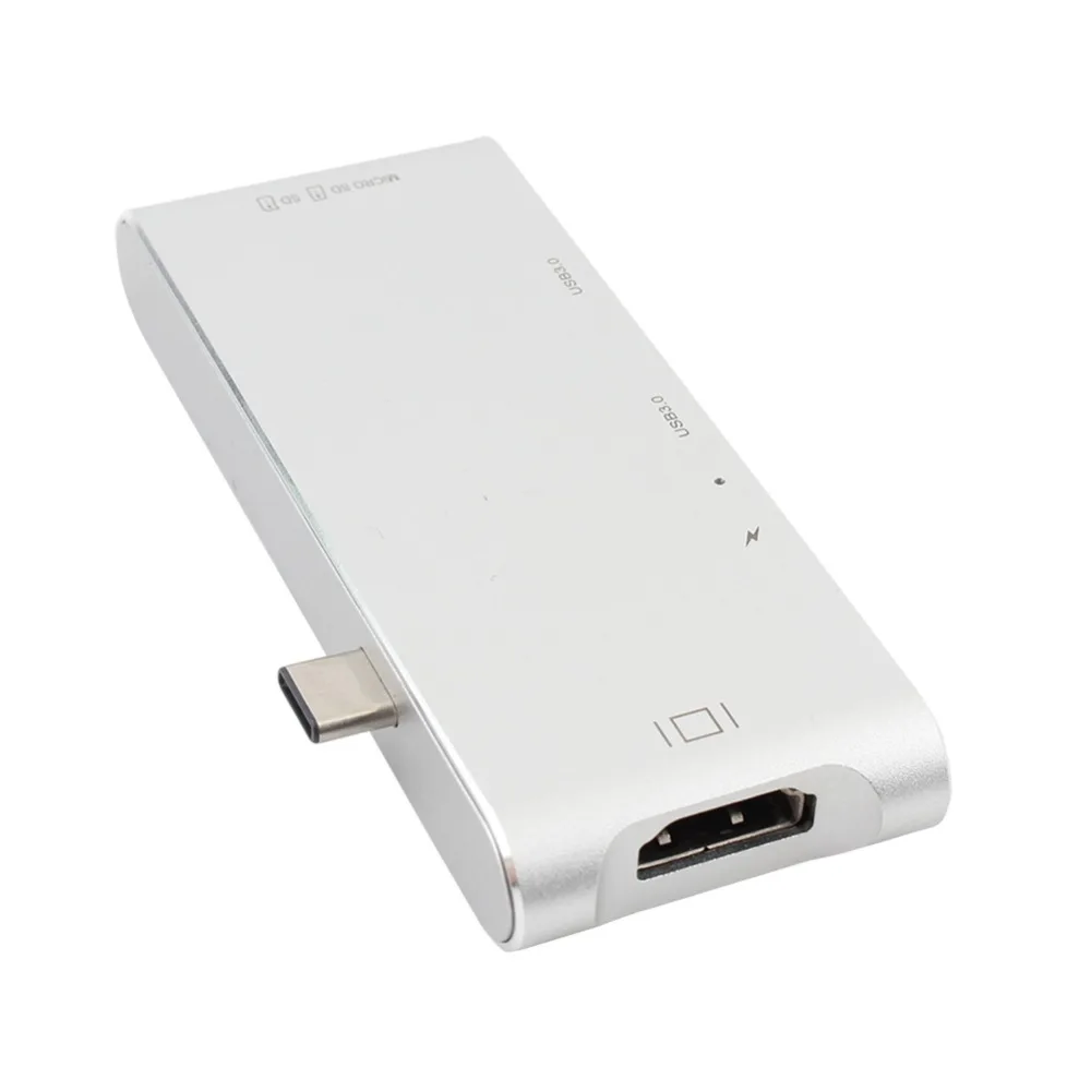 6 в 1 концентратор USB Type C к HDMI адаптер док станция ключ 3 0 с SD слотом для MacBook Pro