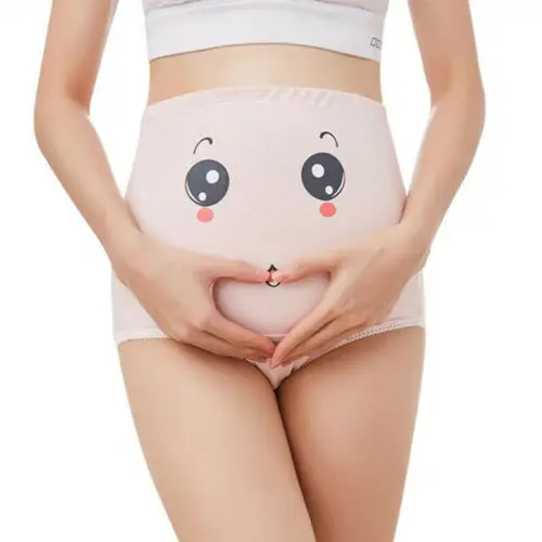 2019 Female Cartoon Pregnancy Maternity Panties Adjustable Pregnant Soft High-waist Briefs Women's Underwear |