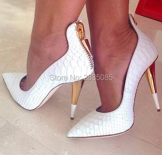 Zapatos Mujer Цвет черный белый обувь с острым носком из тисненой кожи аллигатора