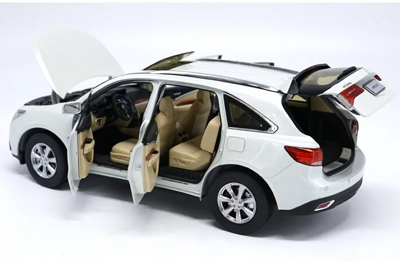 1:18 Acura MDX сплав литья под давлением Модель автомобиля игрушки белый красный для детей подарки коллекция оригинальная коробка