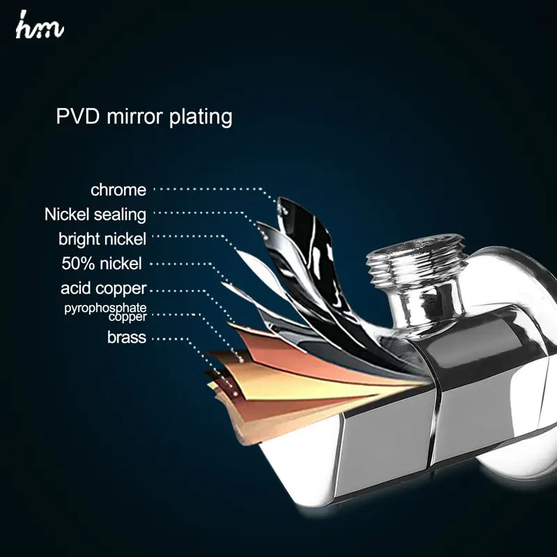 Hm аксессуары для ванной комнаты угловой клапан латунный треугольная