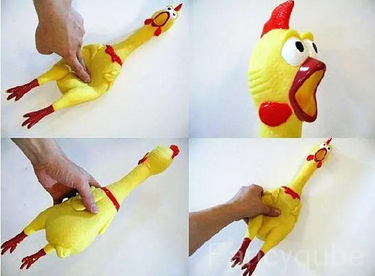 Творческий Собака Звук Игрушки Смешно Пронзительно Кричать Crazy Chicken Vent Battle