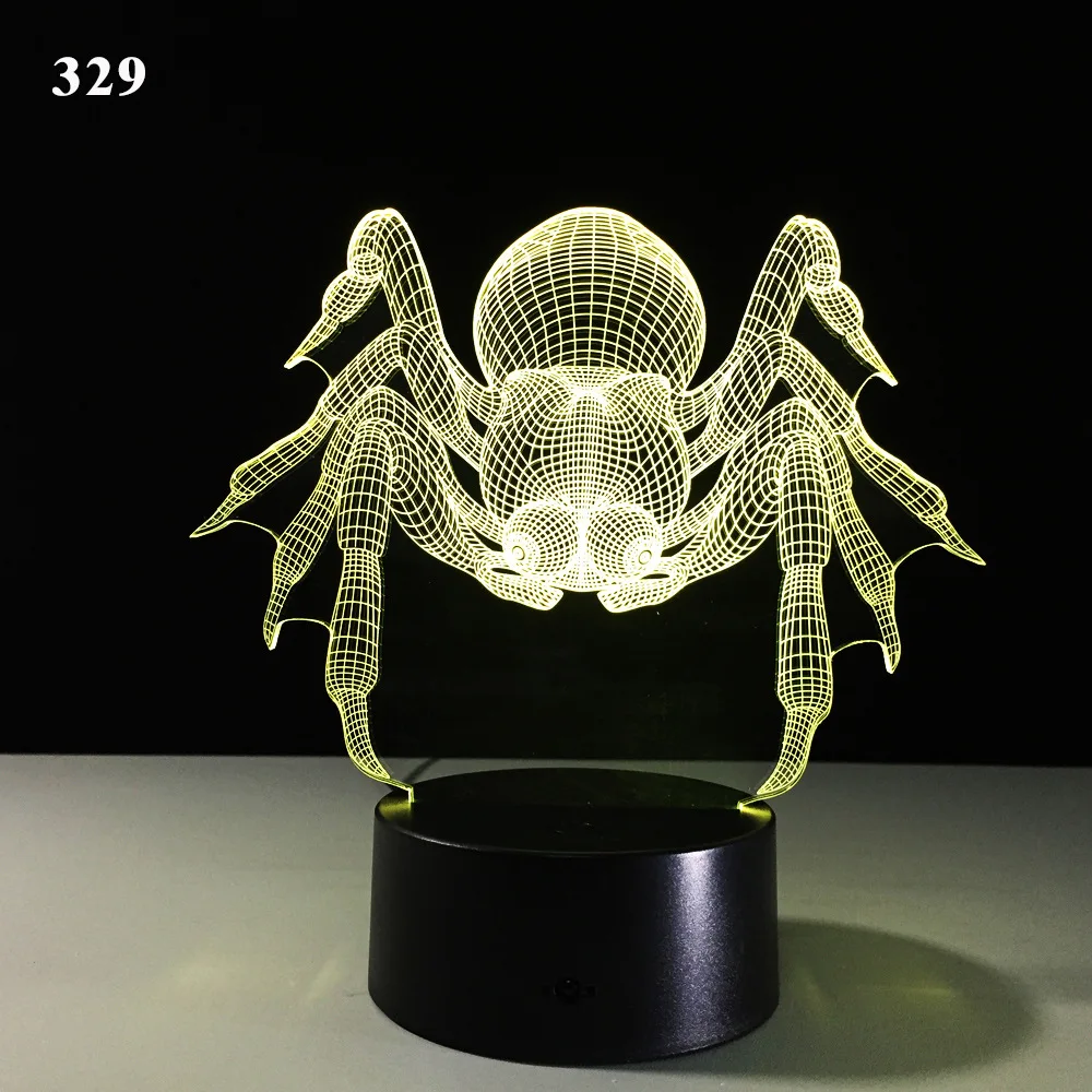 Паук 3D стерео видение светодиодный мультипликационный персонаж интегрированный