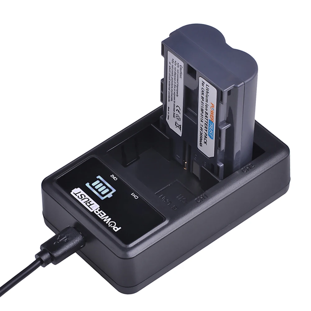 PowerTrust BP-511 BP-511A Камера в литий-ионная аккумуляторная батарея + светодиодный USB