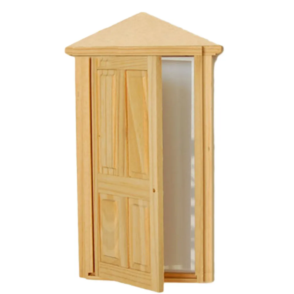 1:12 Куклы дом миниатюрный деревянный Steepletop двери Игрушечная мебель dollhouse