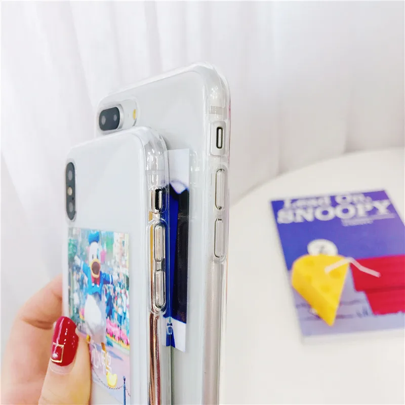 Fashion Go Fighting Duck Kawaii Case for iPhone6 7 8 Plus X Clear Tpu Lovely Chinese iPhoneX 6s 8Plus (LES901) |