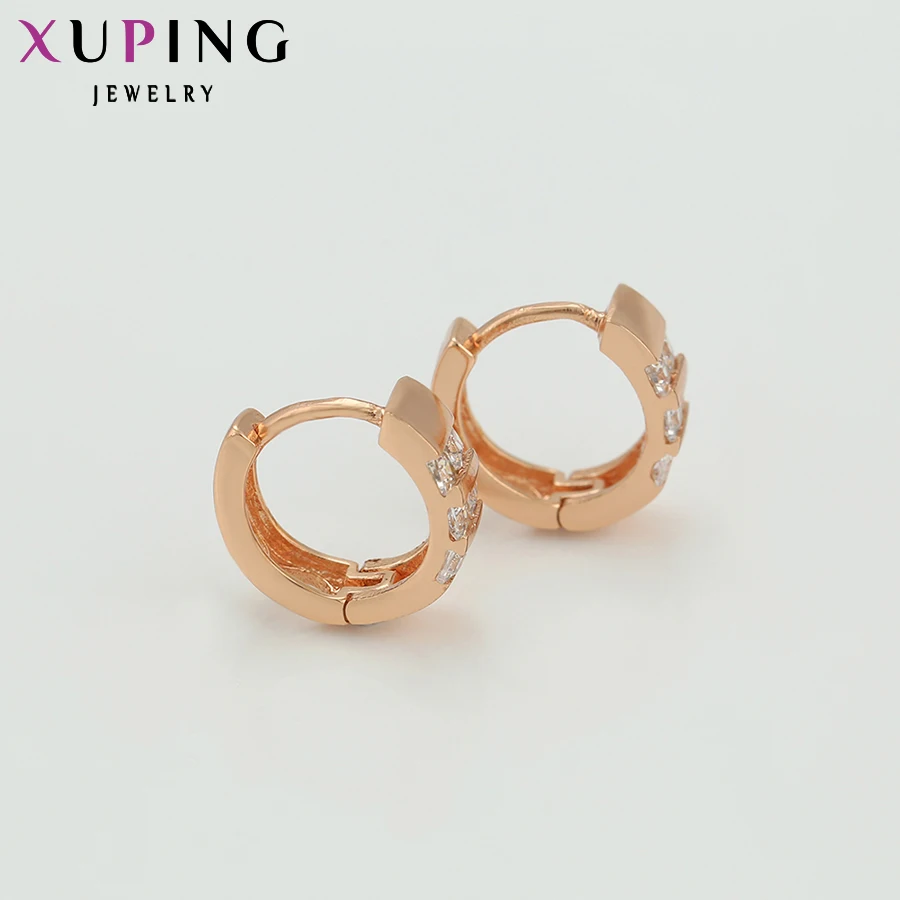Xuping модные серьги новый дизайн маленькая круглая форма с петлей позолоченные на