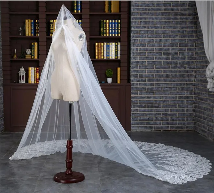 Wholesale bride veil new Korean 3M super long lace wedding tugging | Свадьбы и торжества