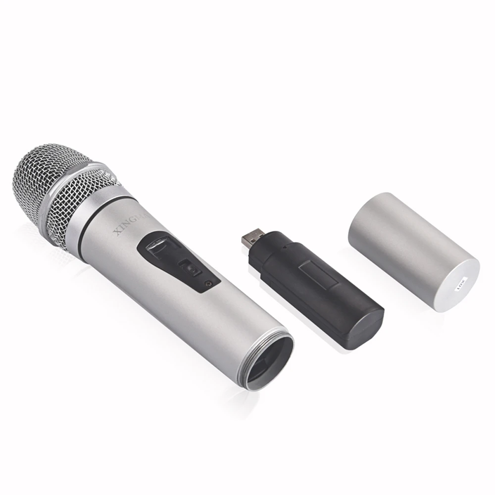 Перезаряжаемый микрофон Беспроводная микрофонная система ручной светодиодный
