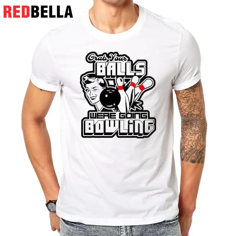 REDBELLA футболки Homme Винтаж Графика Ретро Популярные Футболка Модные с круглым