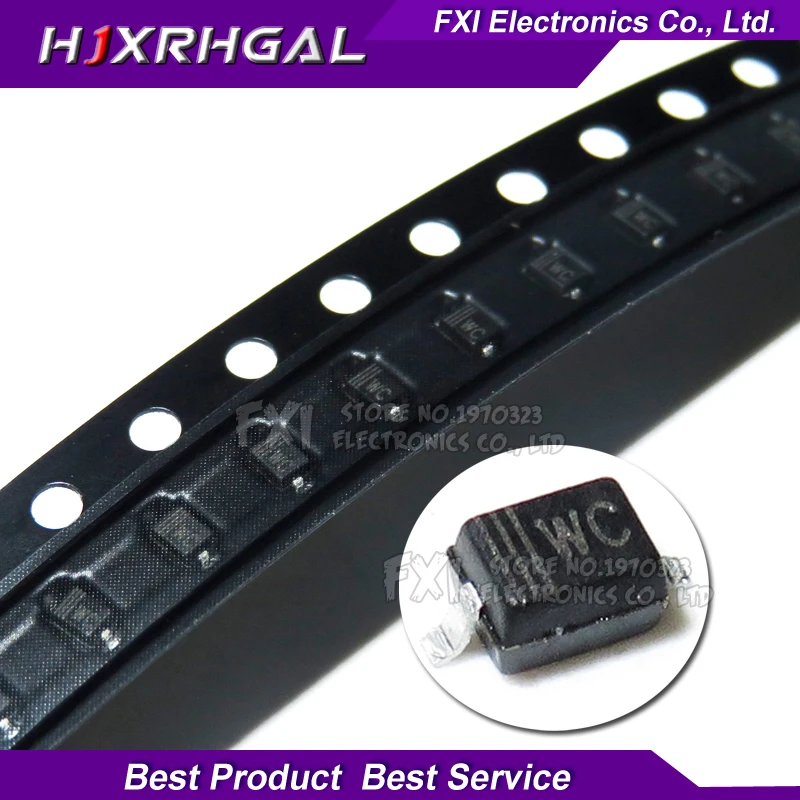 100PCS SMD зенеровский диод SOD-323 0805 0,25 Вт диод поверхностного монтажа BZT52C10V 3V 3V3 7V5 6V8 5V6 5V1 4V7 12V 10V 15V 16V 18V 20V 24V - Цвет: 7V5