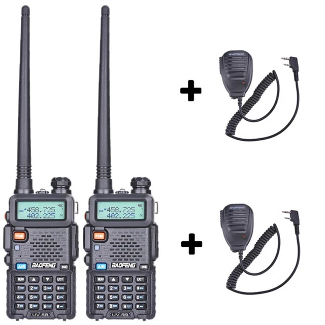 Add 2 mic speakers baofeng uv 5r uv-5r uv5r для cb комплект рация 2 шт 10 км телефон автомобильная портативная рации ham радиостанция трансивер baufeng двухдиновая магнитола радиостанции boafeng радио станция для двухдиапазонная uhf vhf - Цвет: Add 2 mic speakers