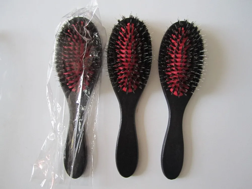 100% чистая щетка для волос из шерсти кабана массажная Антистатическая с