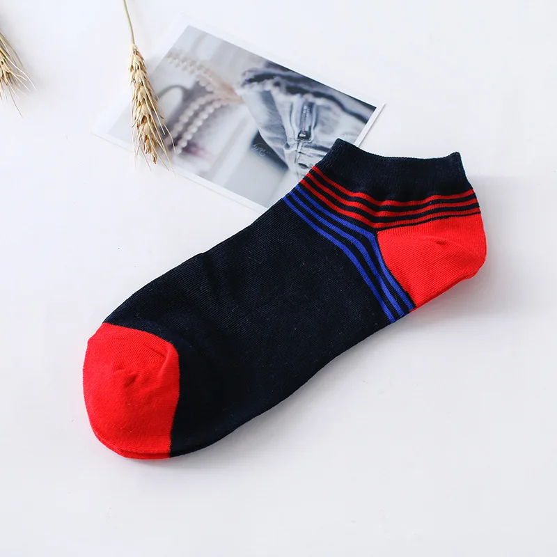 10 пар/лот мужские летние хлопковые носки качественные цветные в полоску
