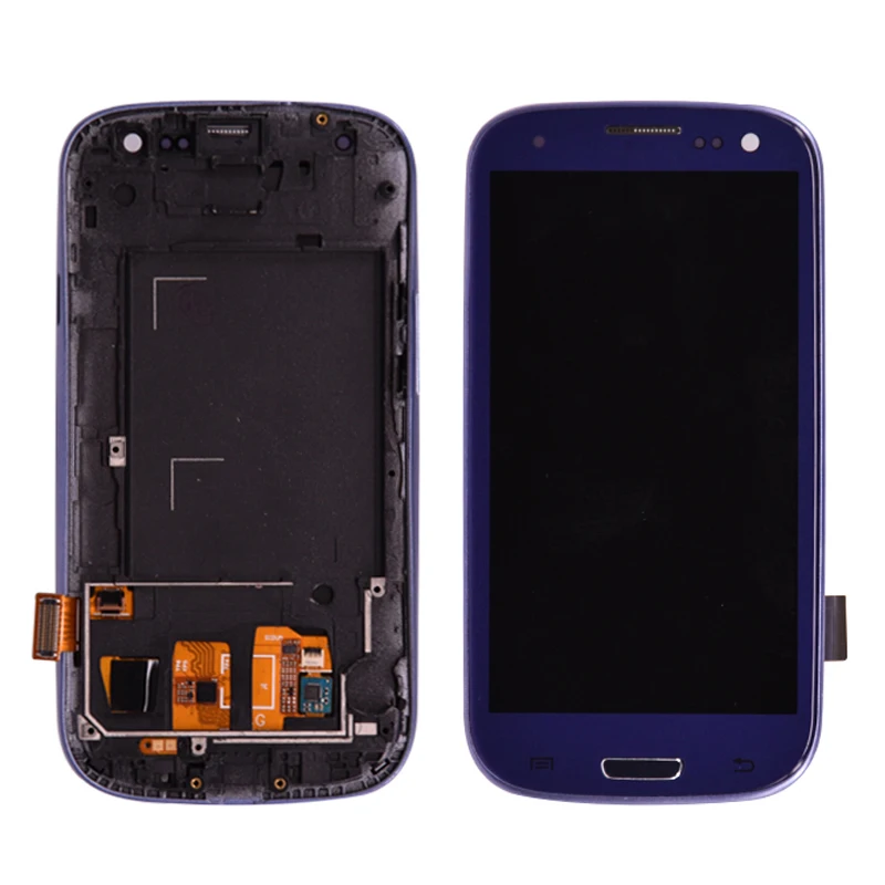 

ЖК-дисплей с сенсорным экраном и дигитайзером в сборе с рамкой для Samsung Galaxy S3 i9300, регулируемая яркость, бесплатная доставка