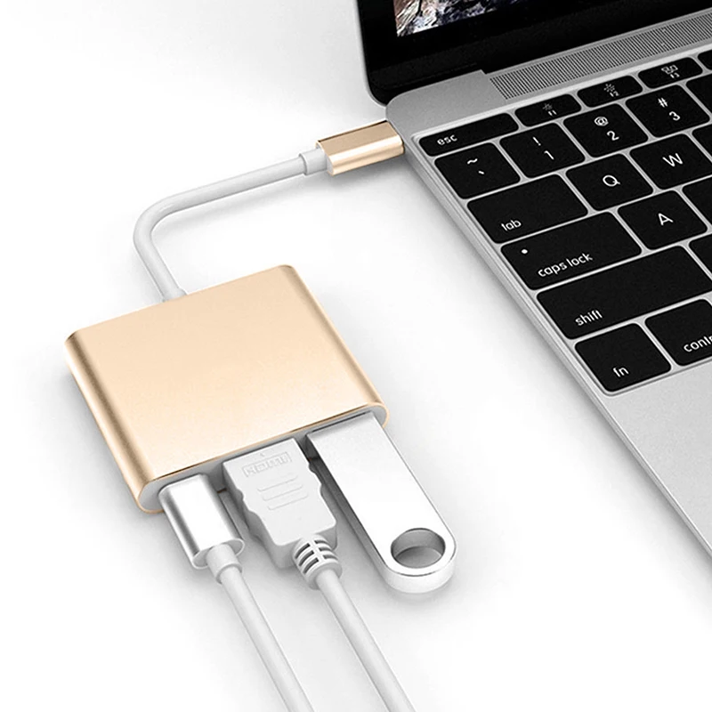 Новинка 2019 type C к USB 4K HDMI 3 0 в 1 концентратор адаптер для Apple Macbook Android мобильный