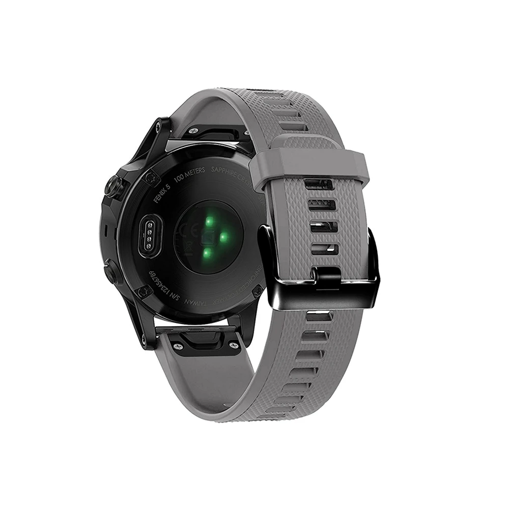 22 мм быстроразъемный силиконовый ремешок для часов Garmin Fenix 5/5 Plus на запястье легко