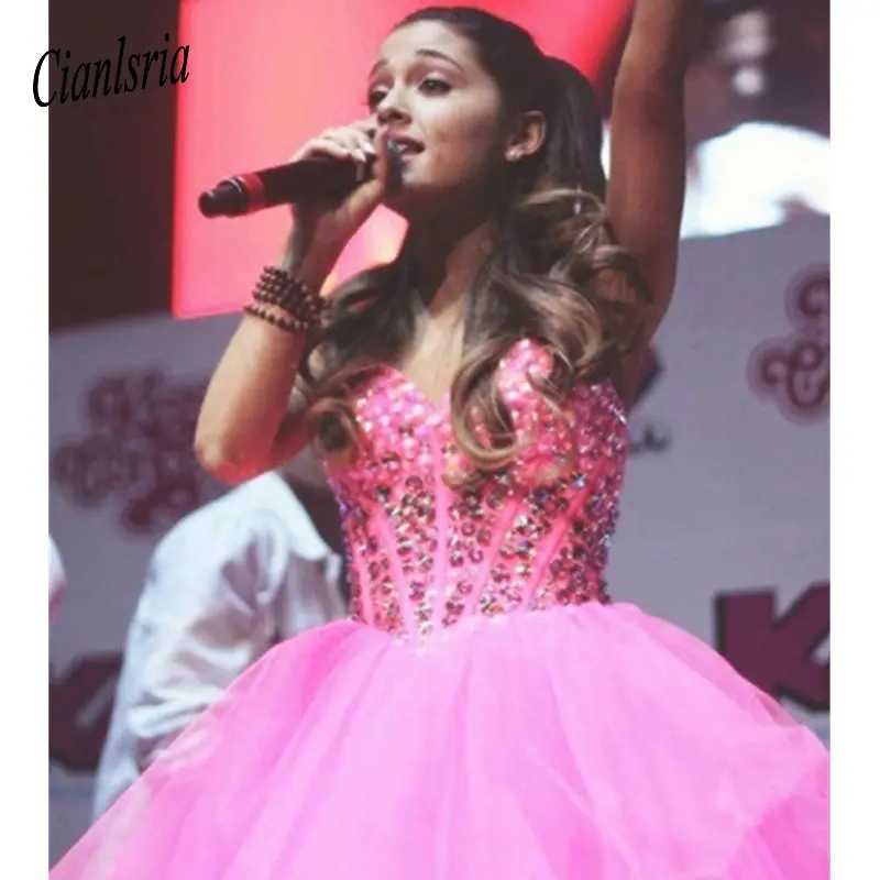 2020 фуксия милое платье для встречи выпускников из бисера со стразами с открытой