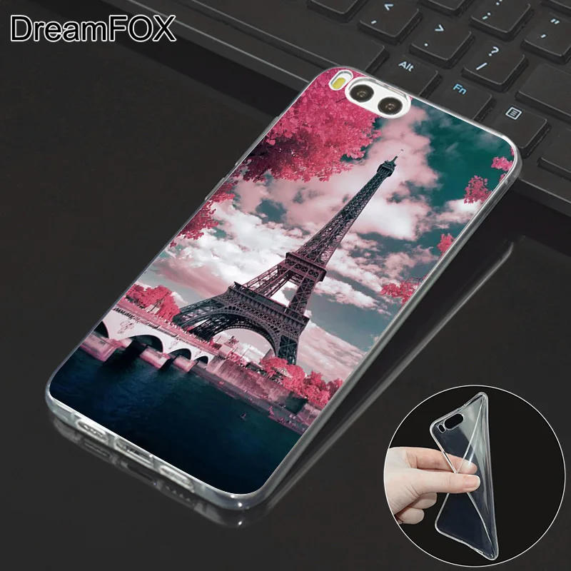 DREAMFOX M122 Париж Эйфелева башня Мягкий ТПУ силиконовый чехол для Xiaomi Mi Note 2 3 4 5 6 8 SE M5 4C