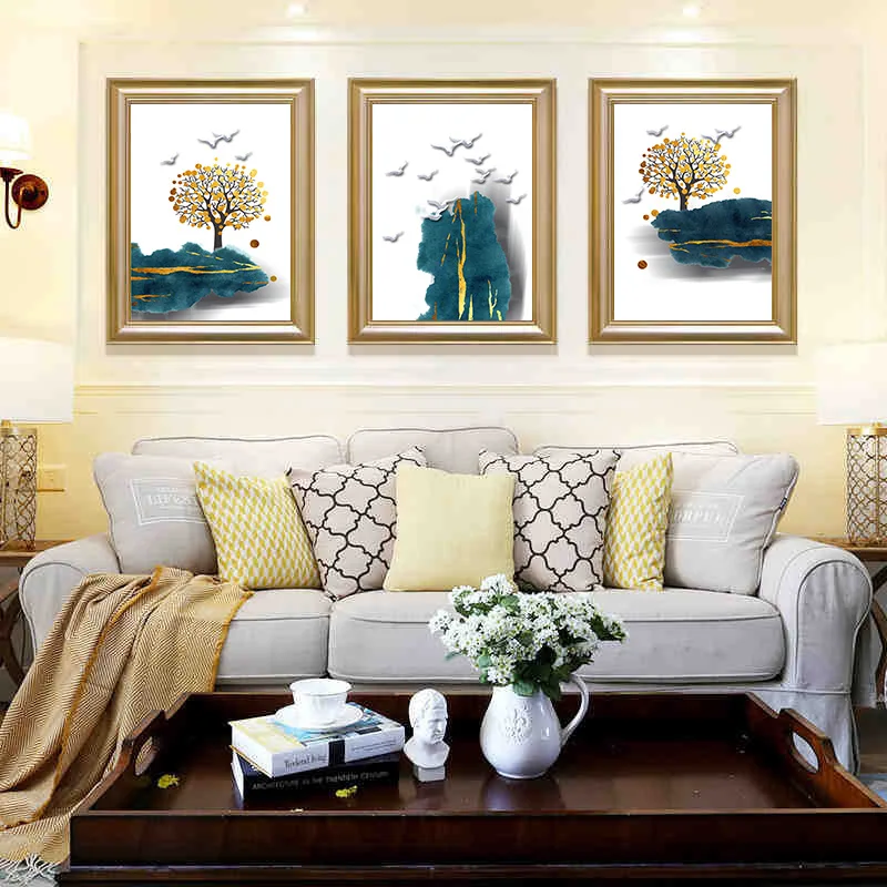 Скандинавский абстрактный холст с изображением дерева домашний фон Настенный