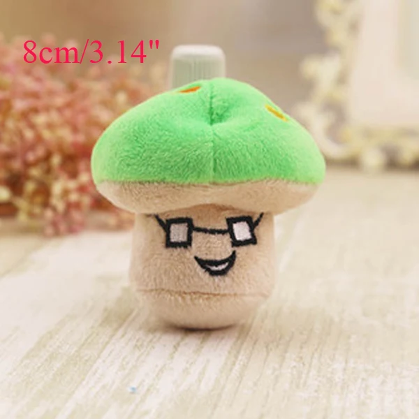 Green Mushroom Мягкие игрушки для собак, щенков, кошек, плюшевый звук, пищалка, игрушка для маленьких собак, фруктовый дизайн, домашние животные, жевательные укусы, игровые принадлежности, товары для чихуахуа - Цвет: Green Mushroom
