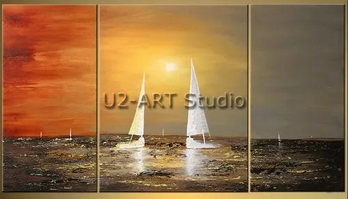 

Картина с изображением парусника, 4 предмета, искусство современной стены