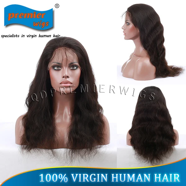 Free shipping! natural color Brazilian hair full lace wigs for black women with baby bleached knots stock items |