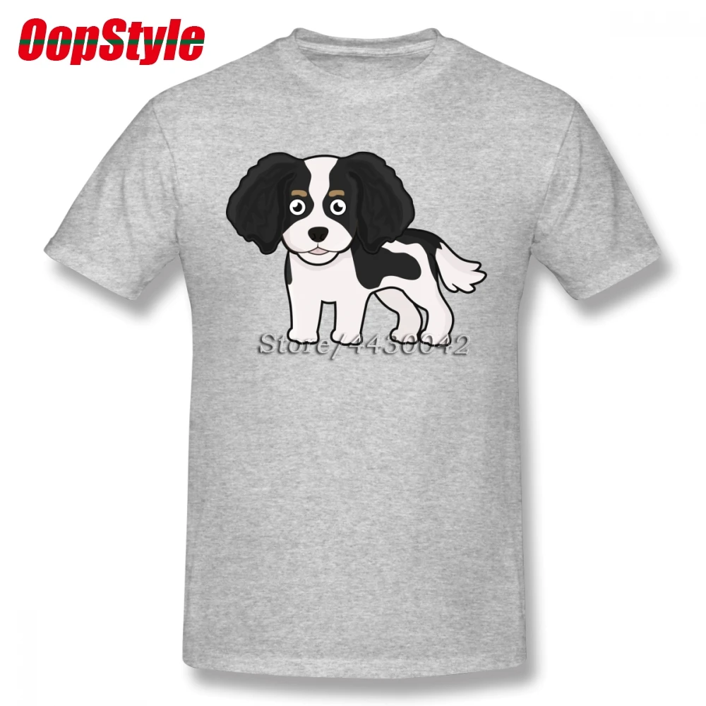 Милая футболка кавалер Кинг чарльз спаниель для мужчин плюс размер хлопок