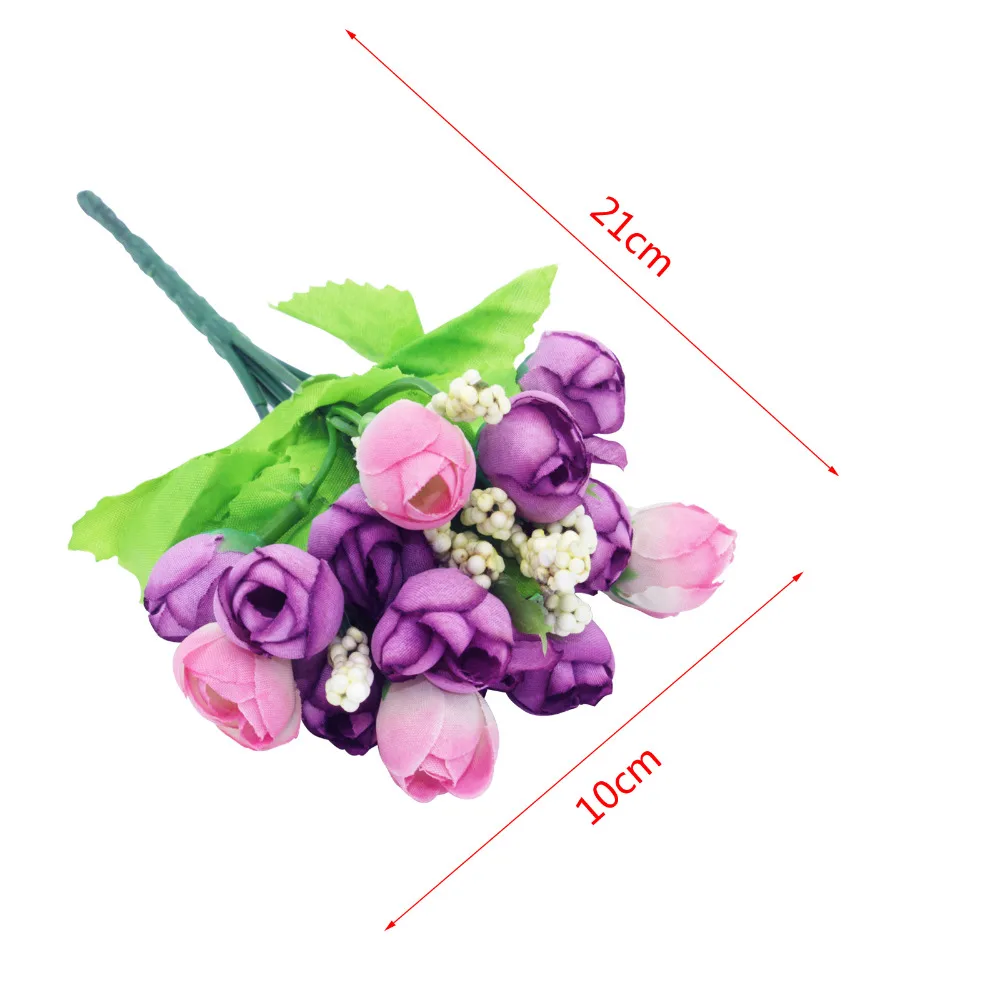 15 цветов розы искусственные цветы домашнее украшение для стола сделай сам ваза