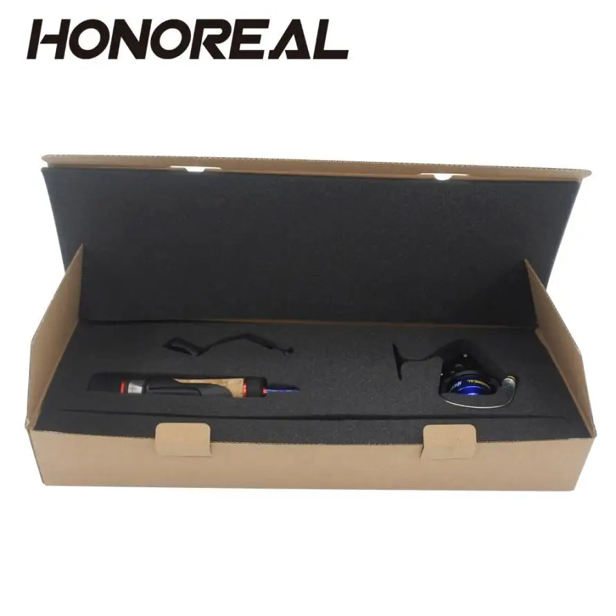Новый HONOREAL ice fishing G2 прямой Бро ультра легкий комбо 22 ''высокое качество катушка