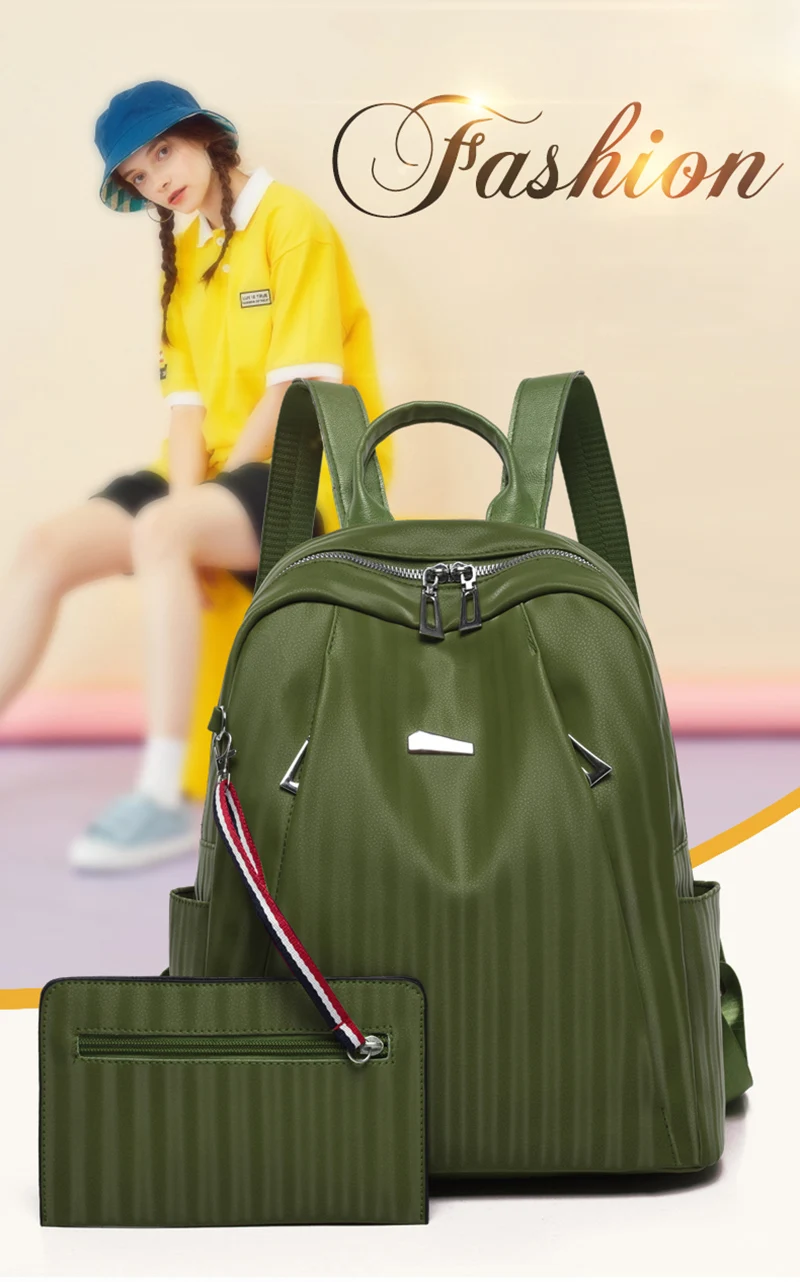 Винтажный Рюкзак mochila mujer, дизайнерский бренд, высокое качество, кожзам, рюкзак, кошелек для женщин, школьные сумки, набор для девочек-подростков