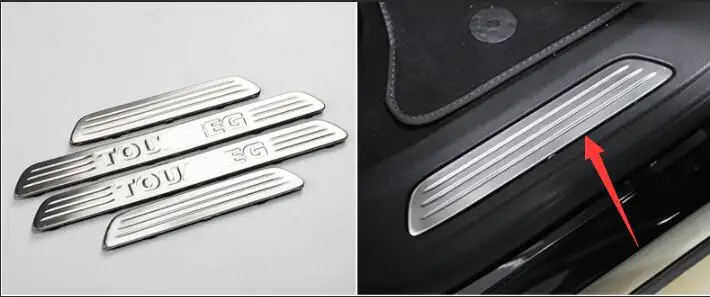 x Применим к 11-18 для Touareg порог для Volkswagen Touareg Добро пожаловать педали внутренняя отделка специальные аксессуары - Цвет: x