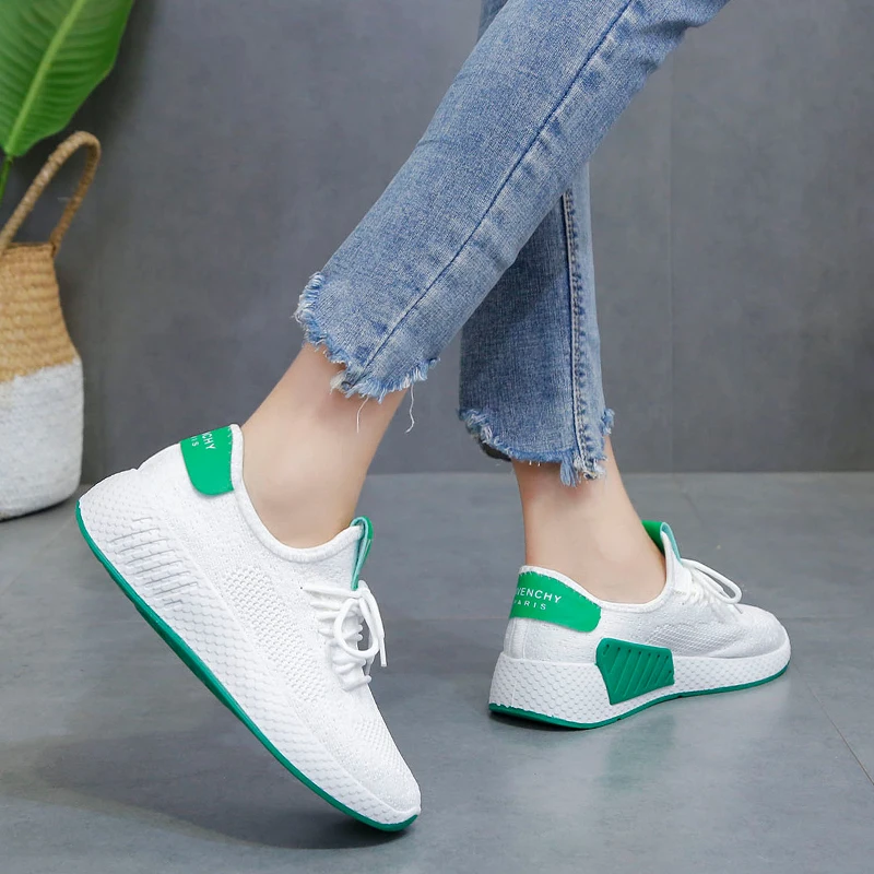 Женские теннисные туфли летние дышащие спортивные кроссовки для бега фитнеса