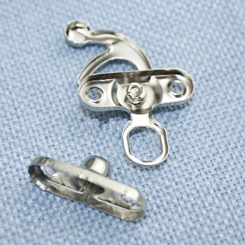 Silver Sewing Bag Iron Clasp Closure Box Chest Suitcase Case Vintage Toggle Latch Buckles 28*33mm 40Sets | Обустройство дома