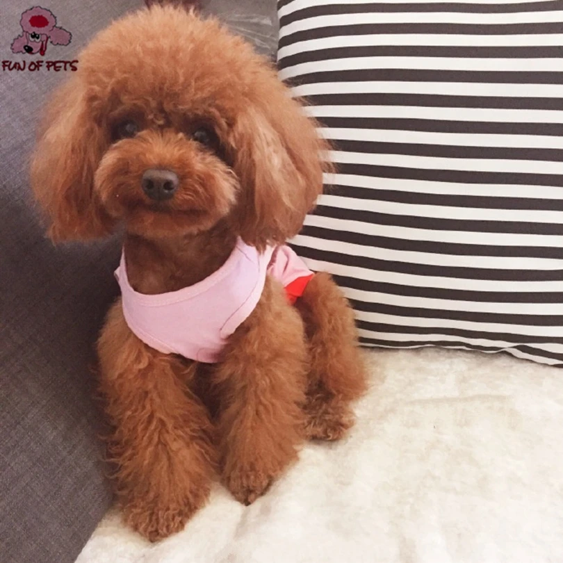 Милая летняя хлопковая розовая майка Арбузного цвета рубашка одежда для собак домашних животных собаки