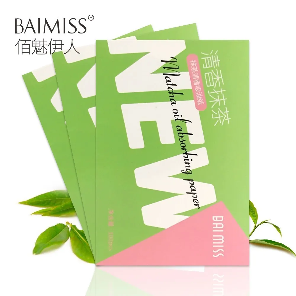 Baimiss Matcha матирующие салфетки для лица Абсорбирующая Промасленная бумага