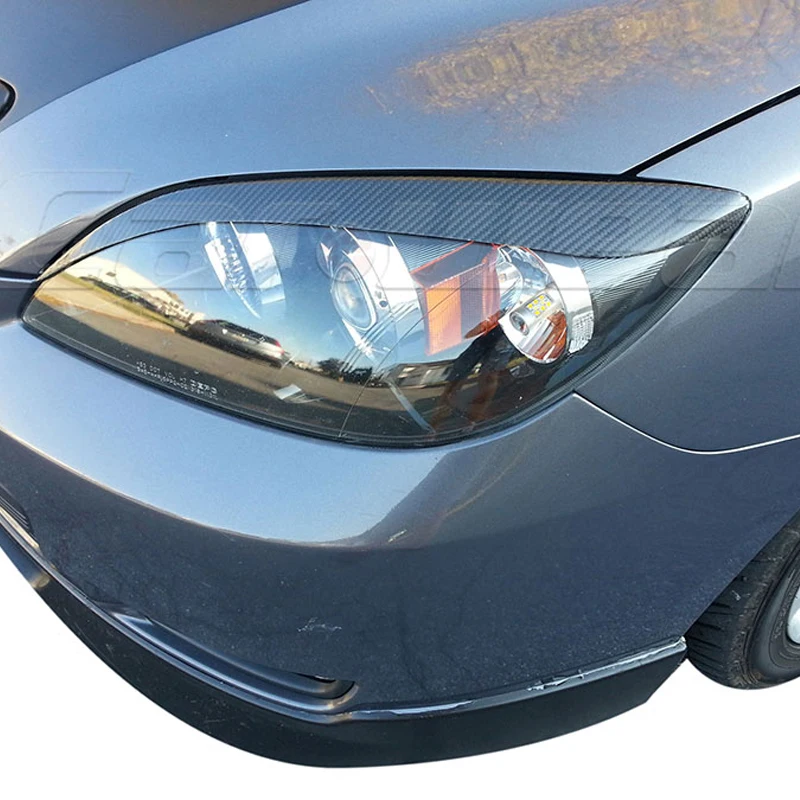 Для 2006 2013 Mazda 3 хэтчбек углеродное волокно Брови Веки фары крышка (не подходит для