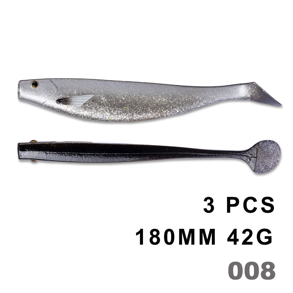 180mm 008-3 HUNTHOUSE fox similar shad teez большая Мягкая приманка 12 см 15 см 18 см pro shad lure berserk sea bass для ловли щуки zander - Цвет: 180mm 008-3