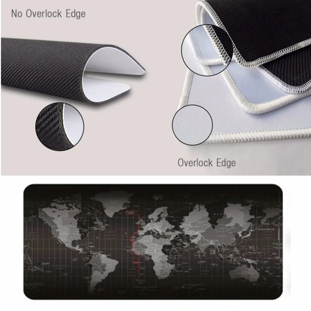 2 размера супер большой размер коврик для мыши с изображением карты мира игровой