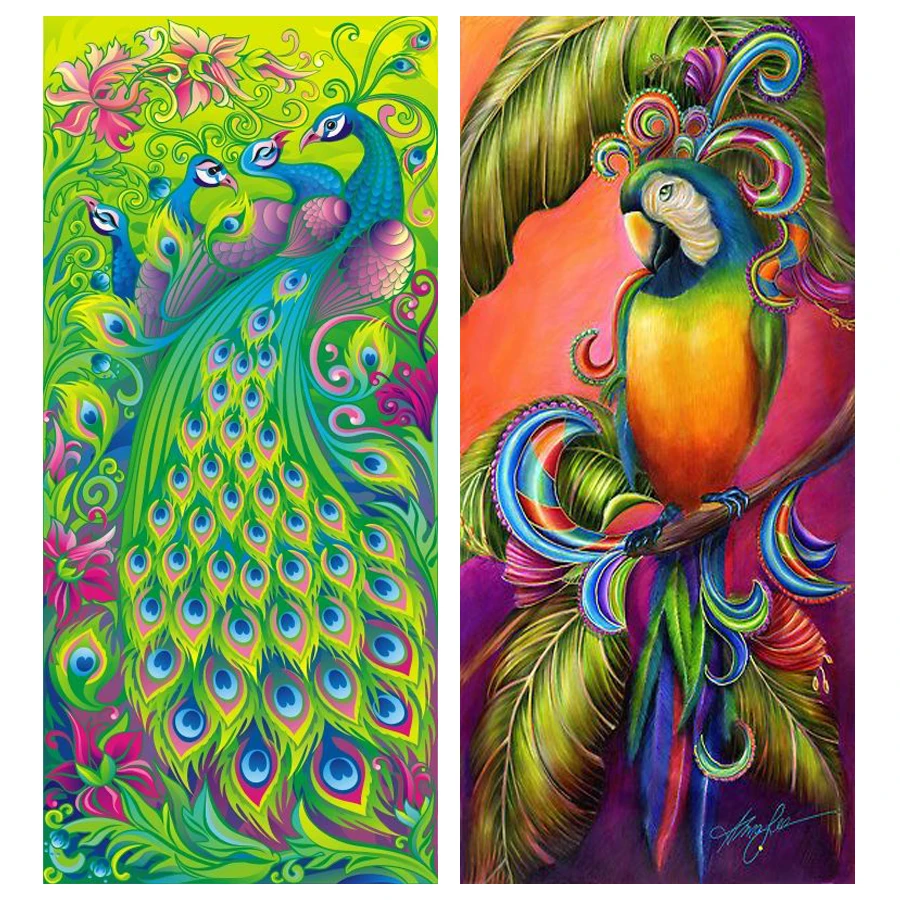 Алмазная 5D картина сделай сам павлины полностью квадратная вышивка животные