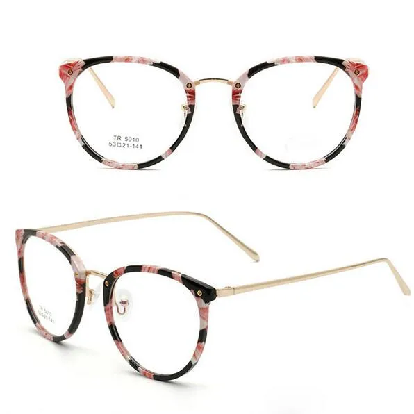 

New Oculos De Grau Ultra Light TR90 Eyeglasses Frames For Women Retro Myopia Glasses Frame Classic Women's Optical Frames 5010