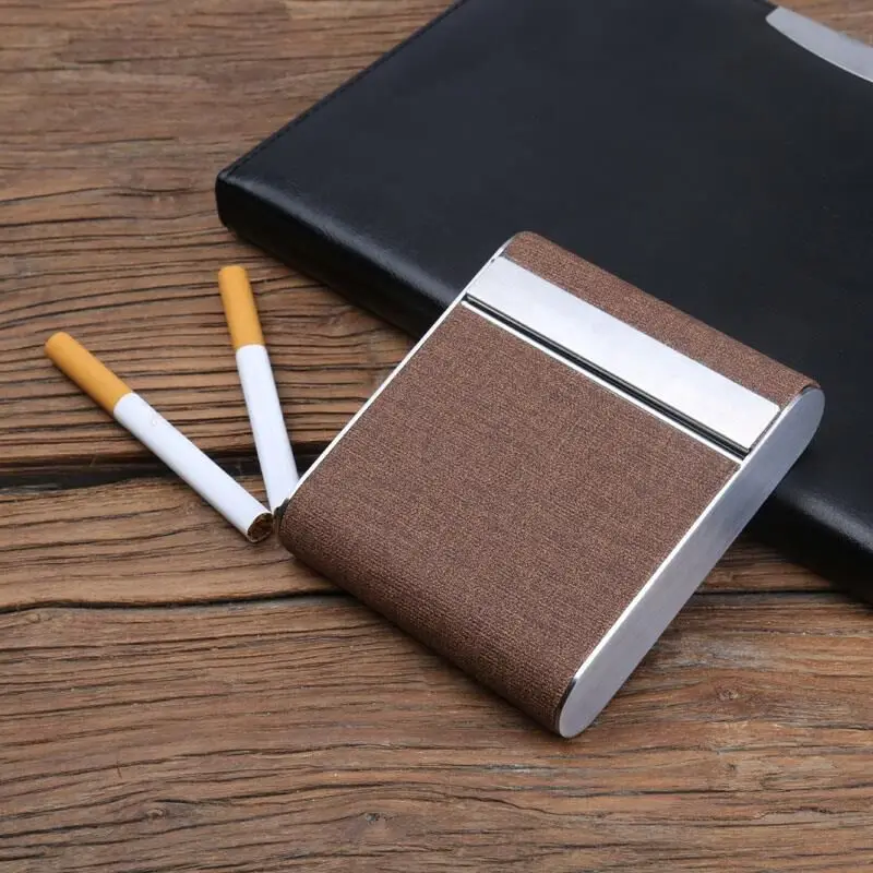 Magnetic Buckle Flip Cigarette Case 20 Sticks Men Simple Portable Creative Smoke Clip Personalized Customized Smoking | Дом и сад