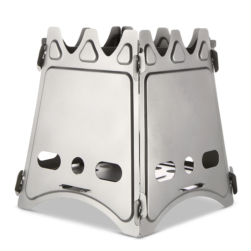 /Lixada титановая дровяная плита компактная складная дровяная плита для походов на открытом воздухе приготовления пищи пикника альпинизмом дров горящая плита