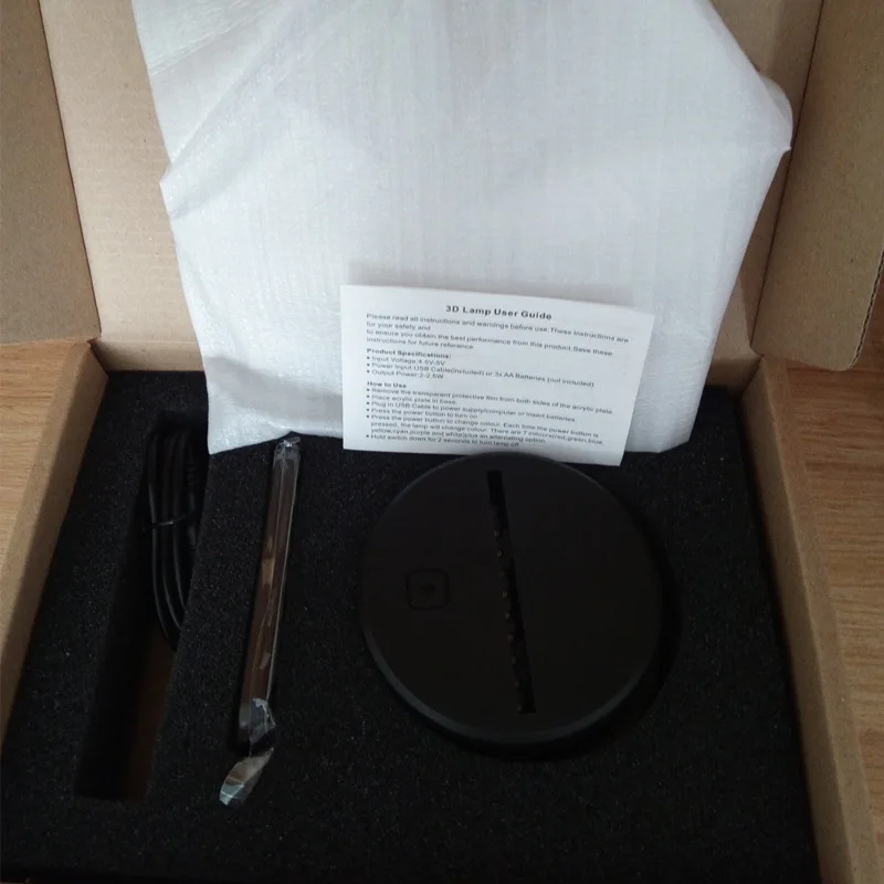 Новая конструкция автомобиля 3d лампа 7 цветов дистанционное управление Touch7