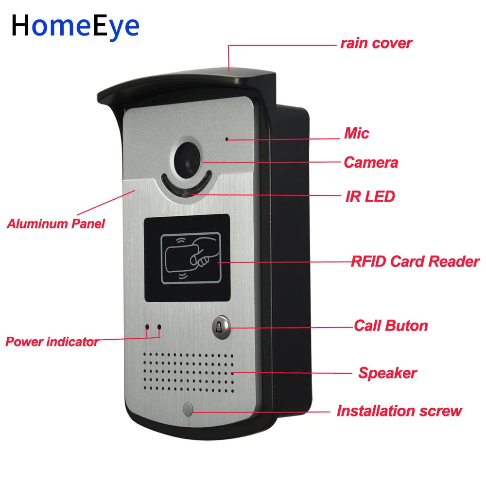 Видеодомофон HomeEye 10 'ƇV2 система домашнего контроля доступа + RFID кардридер 1200TVL