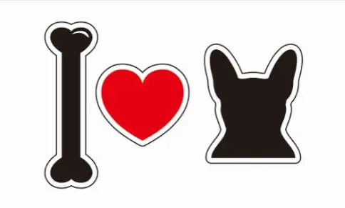 

i love french bulldog 3x5ft flags with any color flag banner